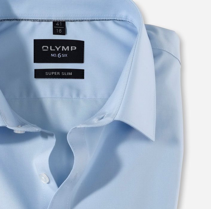 OLYMP No. Six, super slim, Business shirt, Manches extra longues, Urban Kent, Bleu Clair