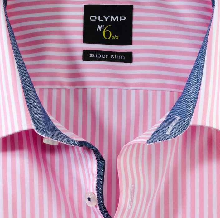 OLYMP No. Six, super slim, Business shirt, Urban Kent, Rose