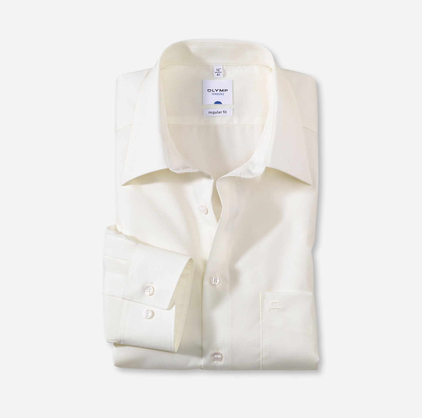 OLYMP Tendenz, regular fit, Business shirt, Kent, Beige Clair