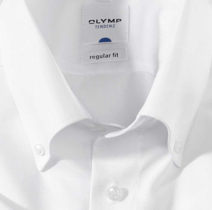 OLYMP Tendenz, Businesshemd, regular fit, Button-down, Weiß