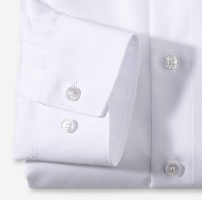 OLYMP Tendenz, regular fit, Business shirt, Pointes boutonnées, Blanc