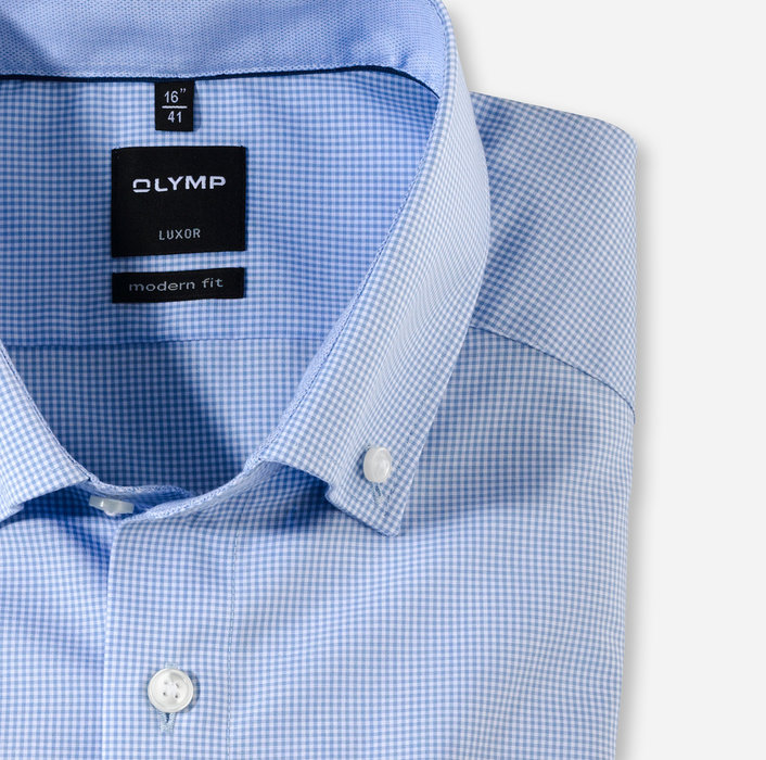 OLYMP Luxor, modern fit, Businesshemd, Button-down, Bleu