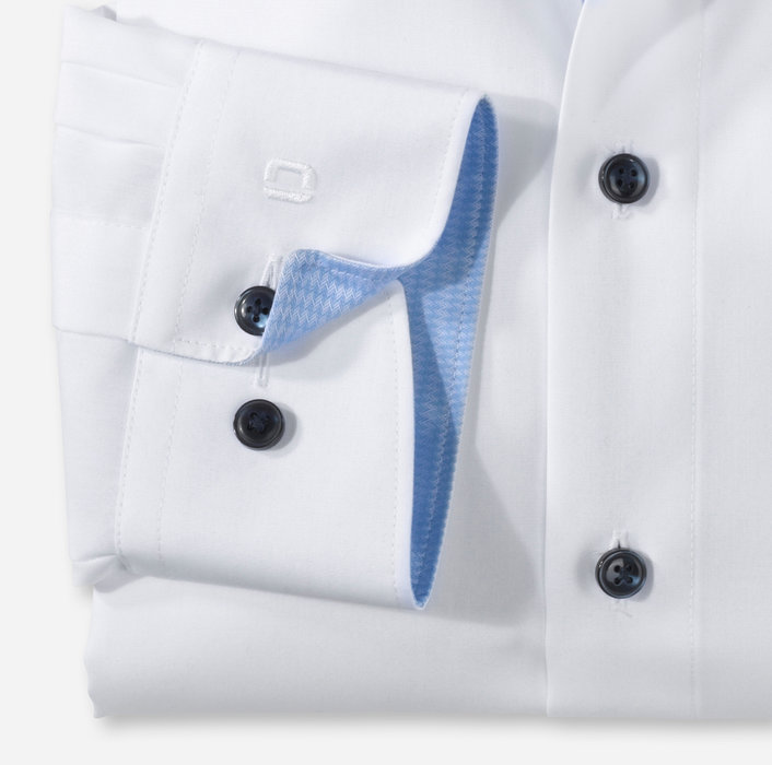 OLYMP Luxor, modern fit, Businesshemd, Extra langer Arm, Under-Button-down, Bleu
