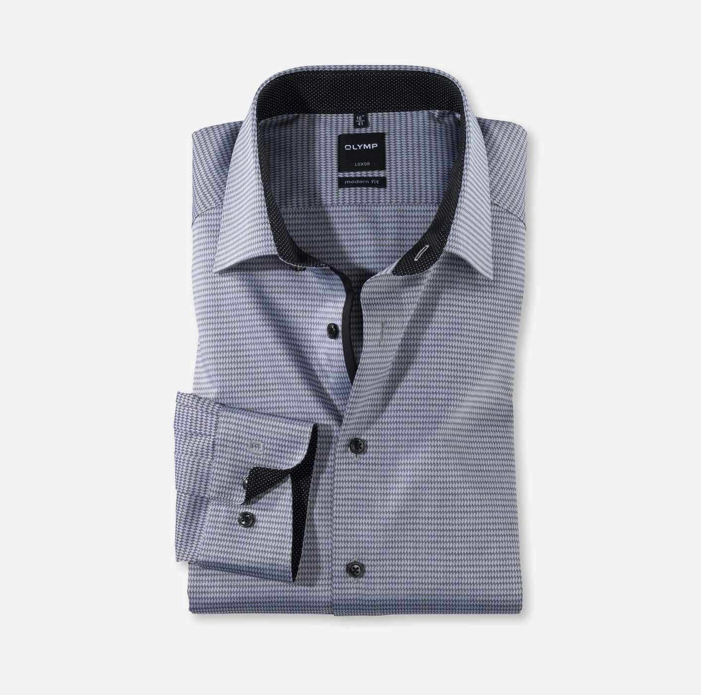 OLYMP Luxor, modern fit, Business shirt, New Kent, Noir