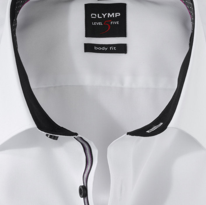 OLYMP Level Five, body fit, Businesshemd, Extra langer Arm, New York Kent, Schwarz