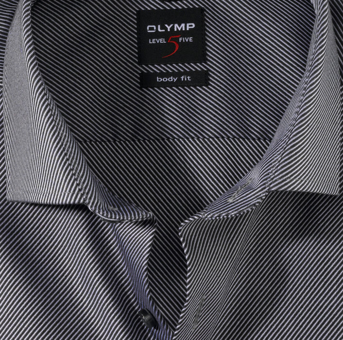 OLYMP Level Five, body fit, Business shirt, Royal Kent, Noir