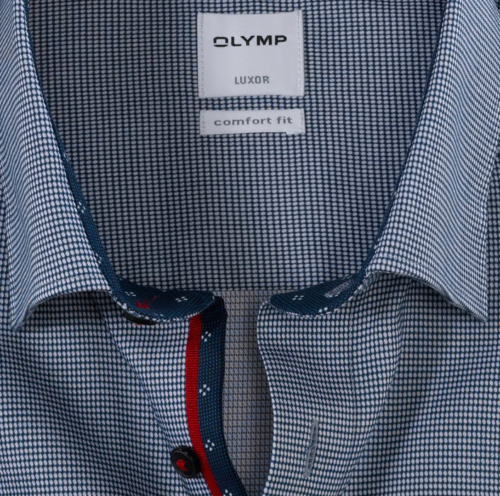 OLYMP Luxor, comfort fit, Businesshemd, Under-Button-down, Marine