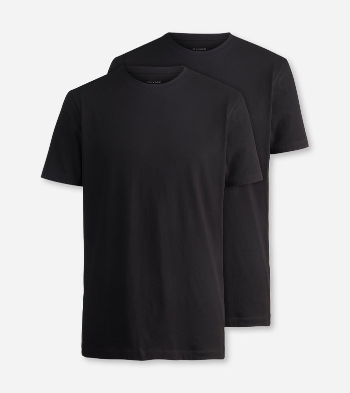 T-Shirt voor eronder, modern fit, Zwart