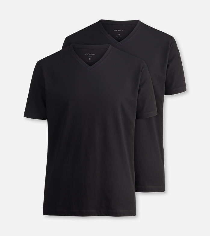 T-Shirt voor eronder, modern fit, Zwart