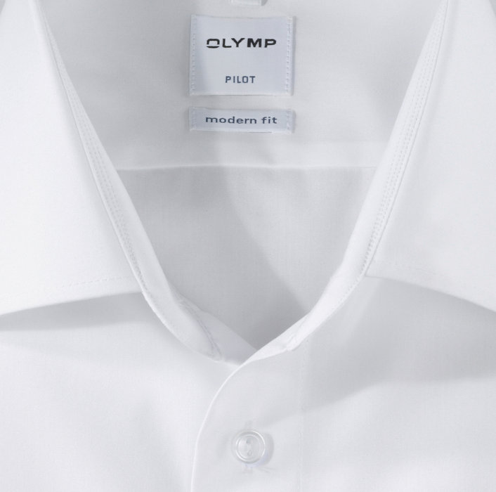 OLYMP Pilot, modern fit, New Kent, Blanc