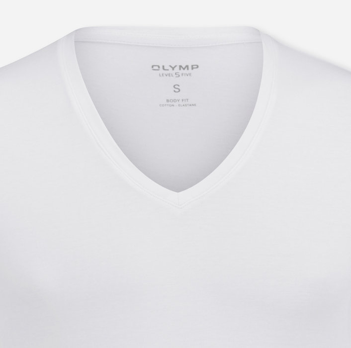 OLYMP Level Five T-Shirt de dessous, body fit, Blanc