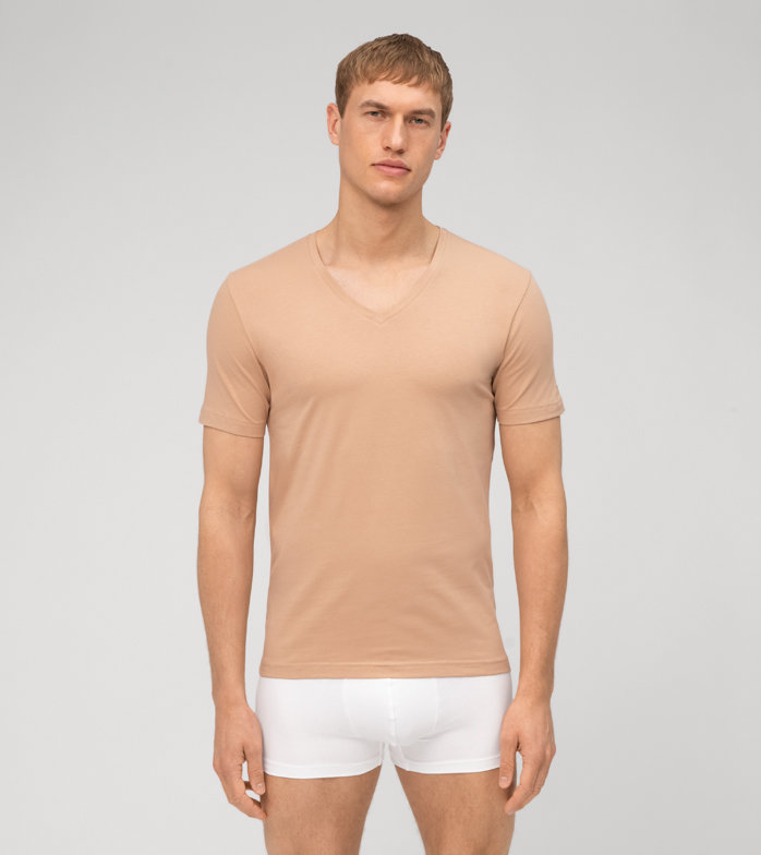 Level Five T-Shirt voor eronder, body fit, Caramel