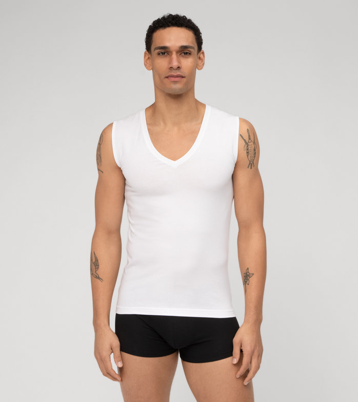 Level Five T-Shirt de dessous, body fit, Blanc