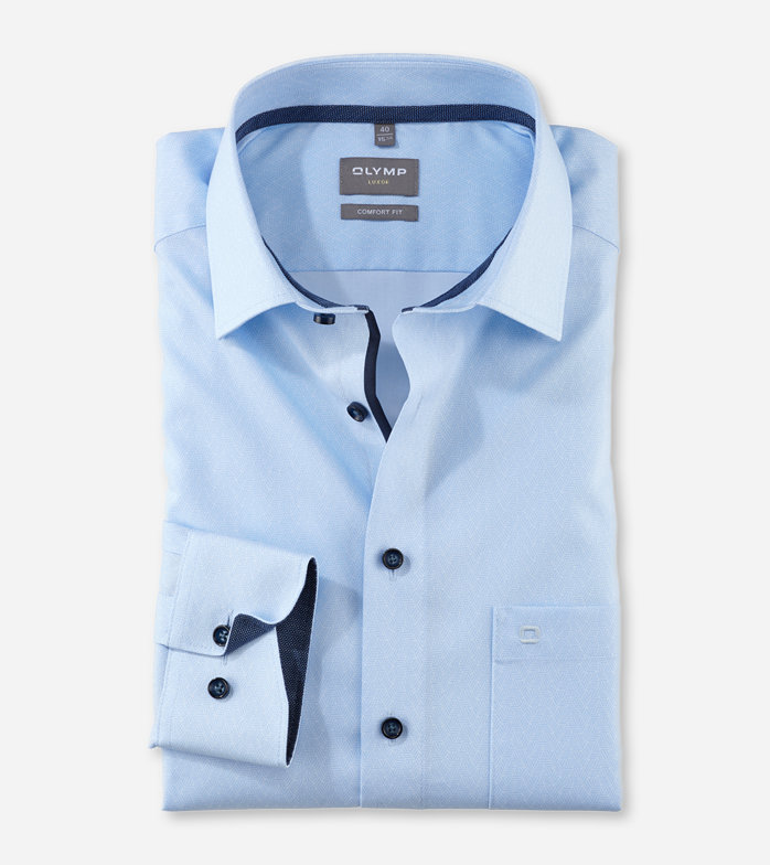 Luxor, Business shirt, comfort fit, New Kent, Bleu