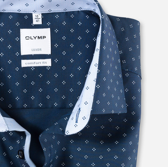 OLYMP Luxor, comfort fit, Business shirt, New Kent, Marine