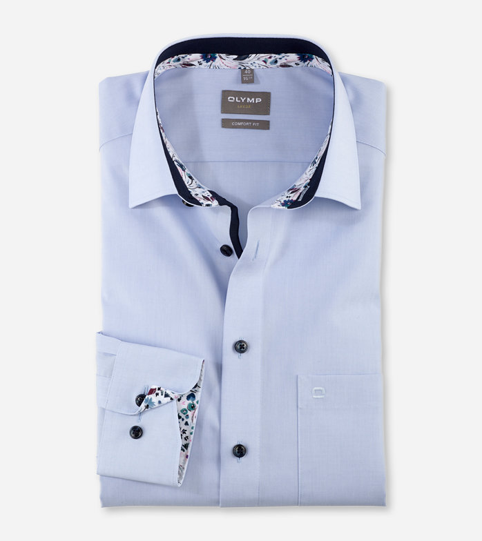 Luxor, Business shirt, comfort fit, New Kent, Bleu