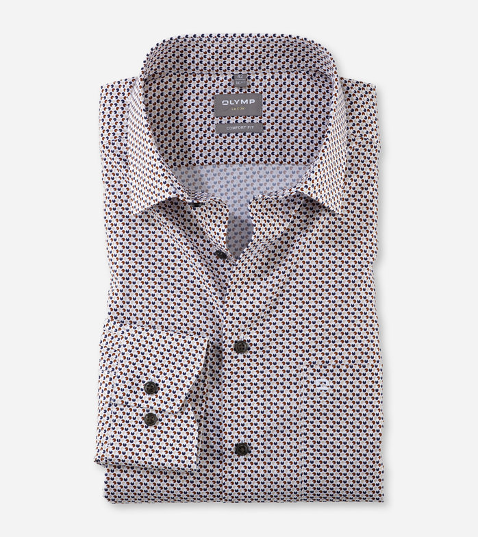 Luxor, Business shirt, comfort fit, New Kent, Brown