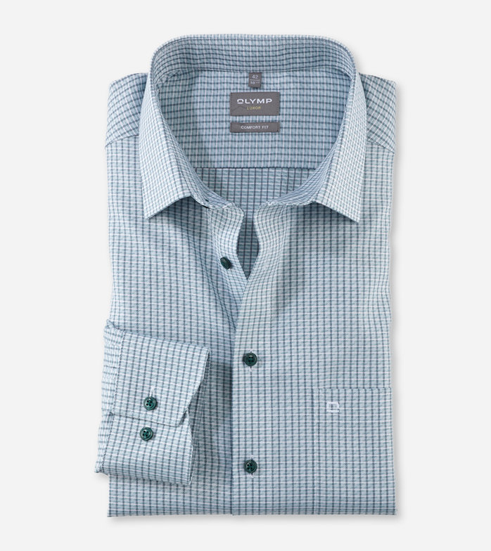 Luxor, Business shirt, comfort fit, New Kent, Green