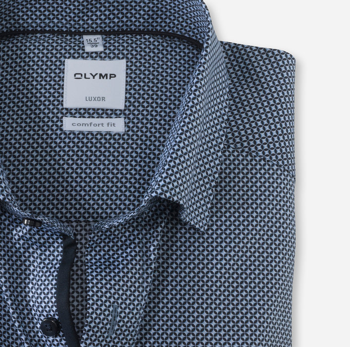 OLYMP Luxor, comfort fit, Businesshemd, Under-Button-down, Bleu