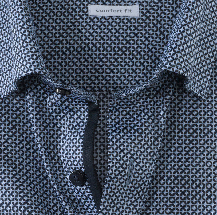 OLYMP Luxor, comfort fit, Business shirt, Boutons sous col, Bleu