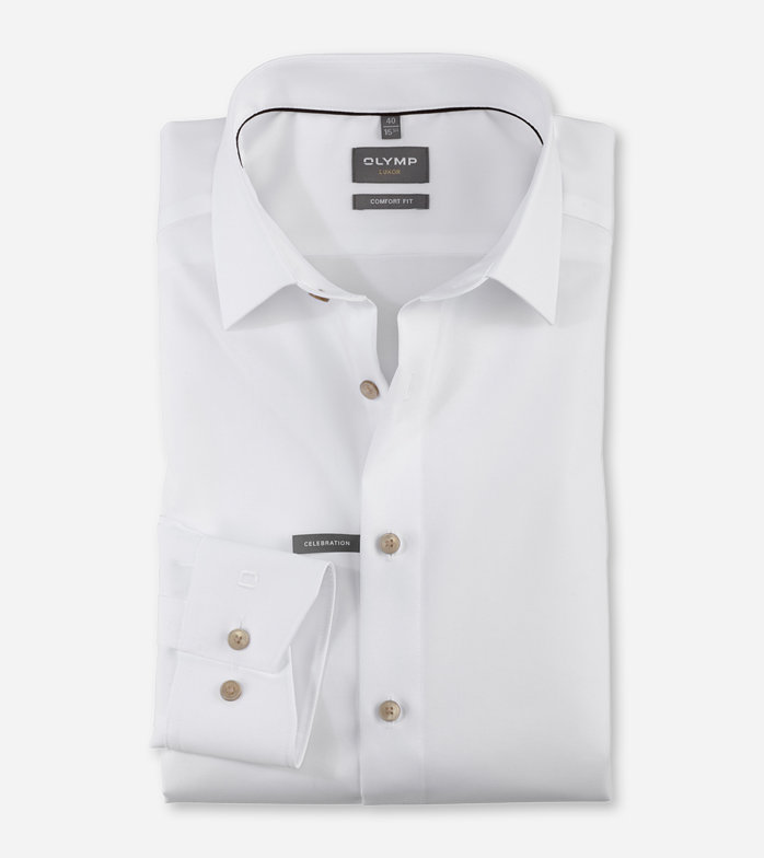 Luxor, Business shirt, comfort fit, New Kent, White
