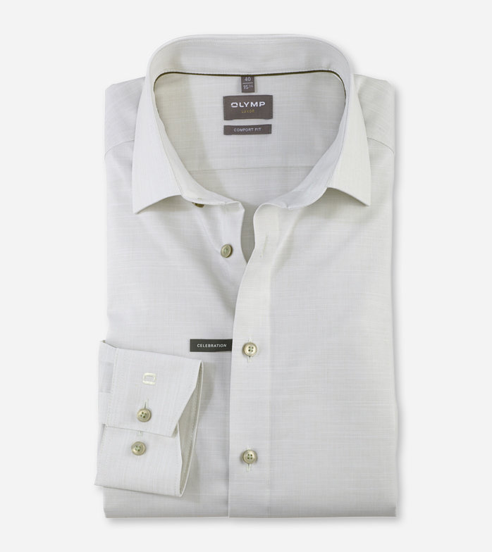 Luxor, Business shirt, comfort fit, New Kent, Putty