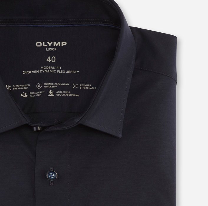 Businesshemd | OLYMP Luxor 24/Seven, modern fit, New Kent | Marine -  12026418 | Klassische Hemden