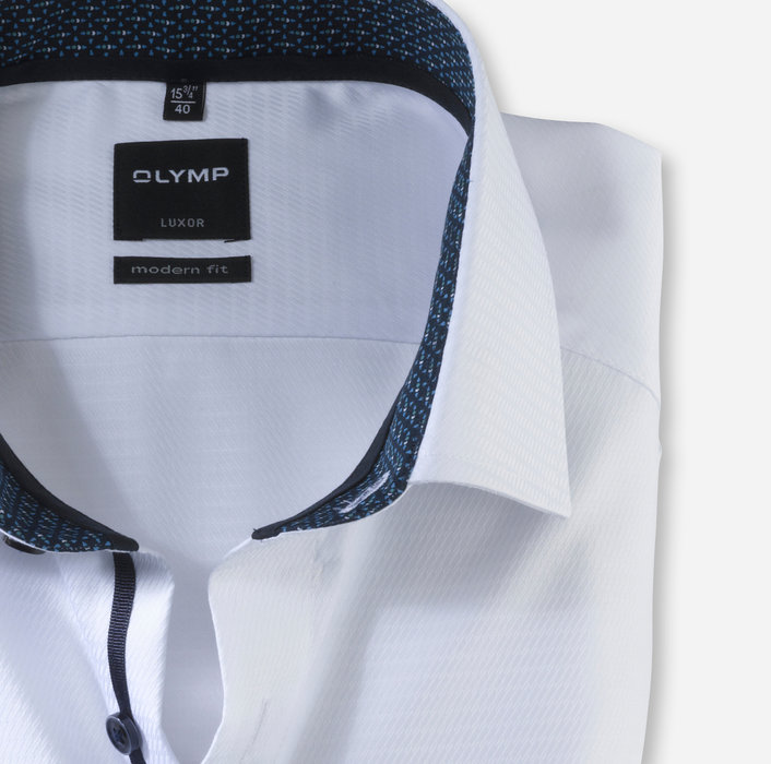 OLYMP Luxor, modern fit, Business shirt, Global Kent, Blanc