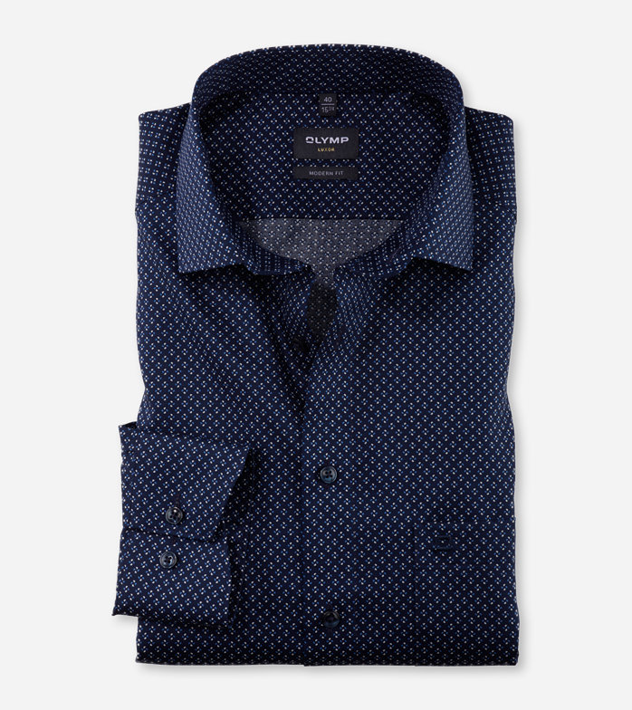 Luxor, Business shirt, modern fit, Global Kent, Marine