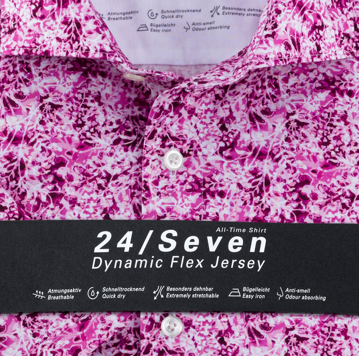 OLYMP Luxor 24/Seven, modern fit, Business shirt, Kent, Fuchsia