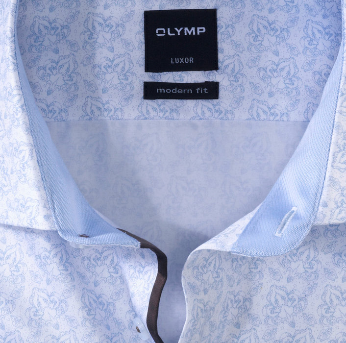 OLYMP Luxor, modern fit, Businesshemd, Global Kent, Bleu