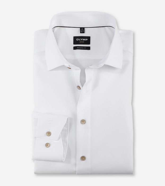 Luxor, Business shirt, modern fit, Global Kent, White