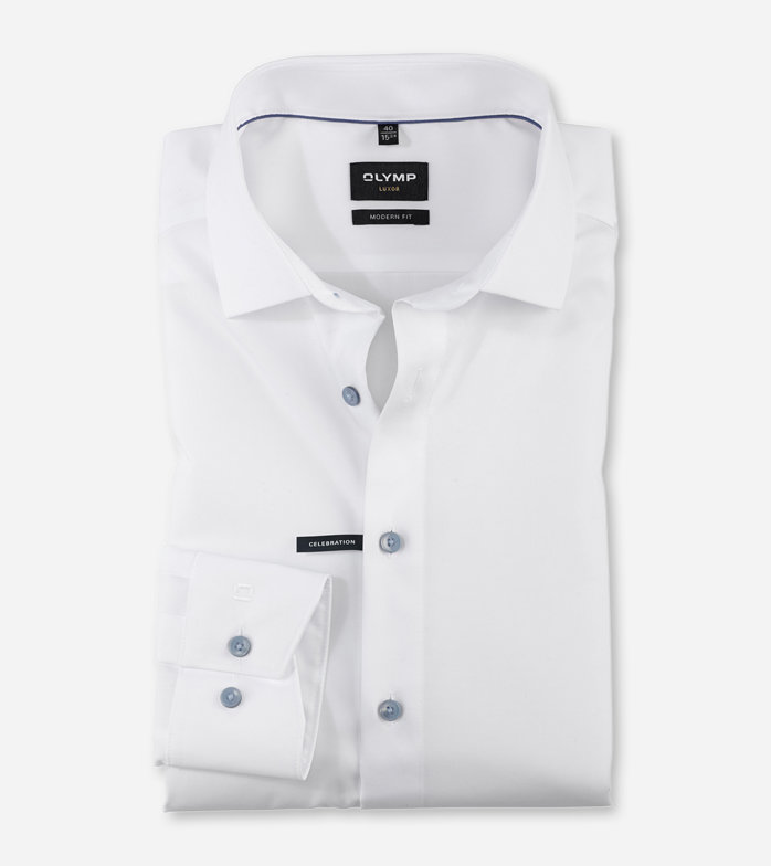 Luxor, Business shirt, modern fit, Global Kent, Smoke Blue