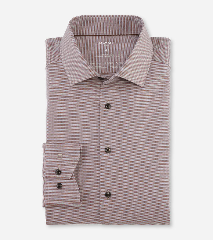 Luxor 24/Seven, Business shirt, modern fit, Global Kent, Brown