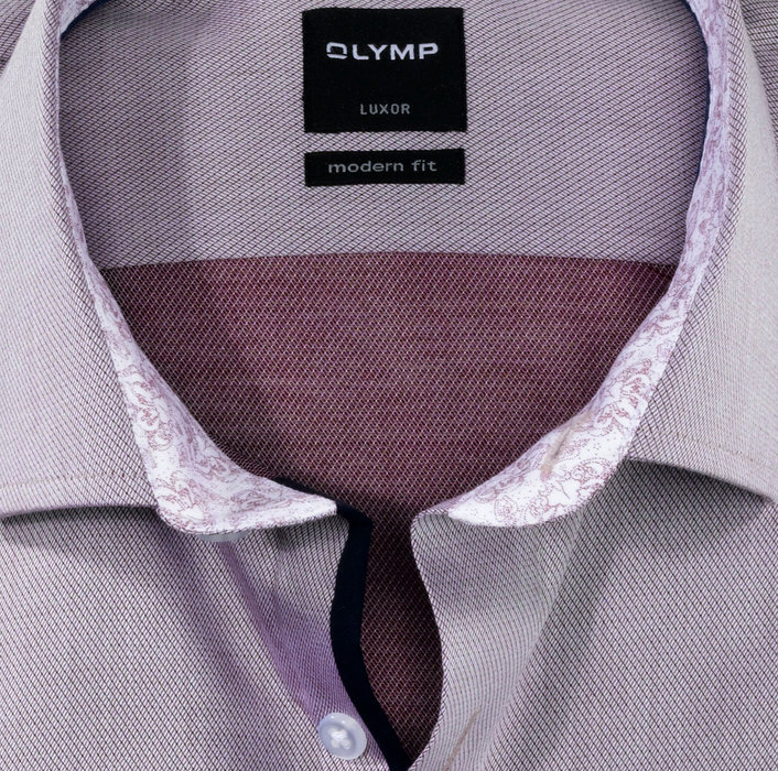 OLYMP Luxor, modern fit, Business shirt, Global Kent, Chianti