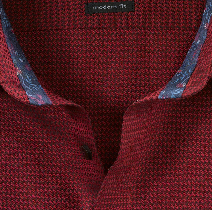 OLYMP Luxor, modern fit, Business shirt, New Kent, Rouge Foncé