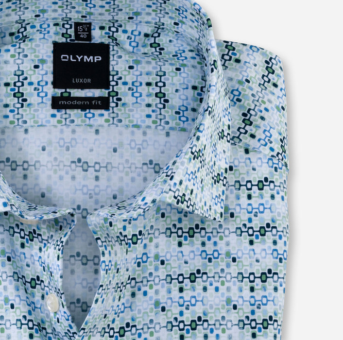 OLYMP Luxor, modern fit, Business shirt, Global Kent, Green