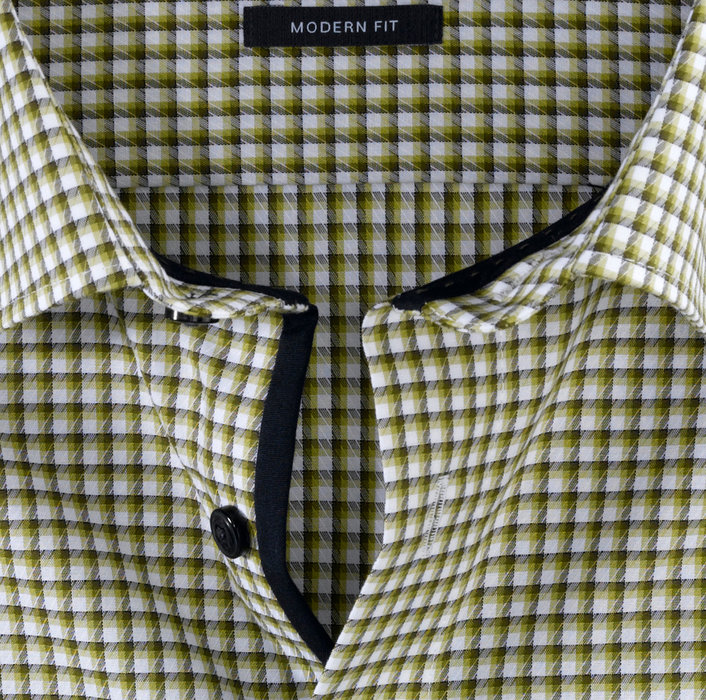 OLYMP Luxor, modern fit, Business shirt, Under button-down, Lime Green