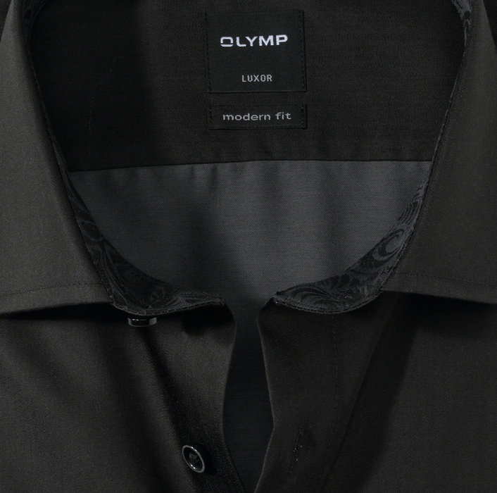 OLYMP Luxor, modern fit, Business shirt, Global Kent, Noir