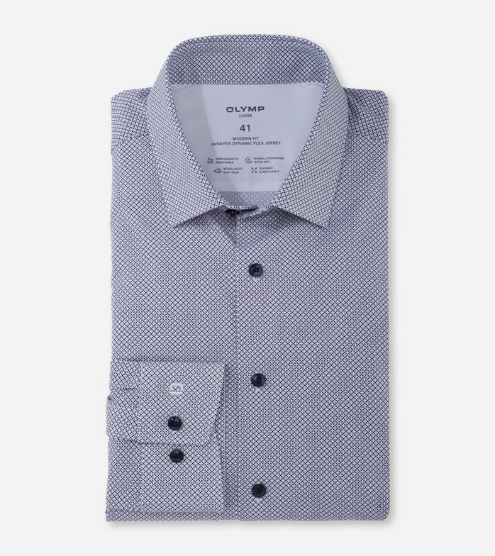 Luxor 24/Seven, Business shirt, modern fit, New Kent, White