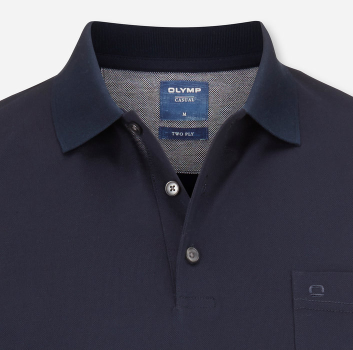 OLYMP Casual Polo, modern fit, Bleu Nuit