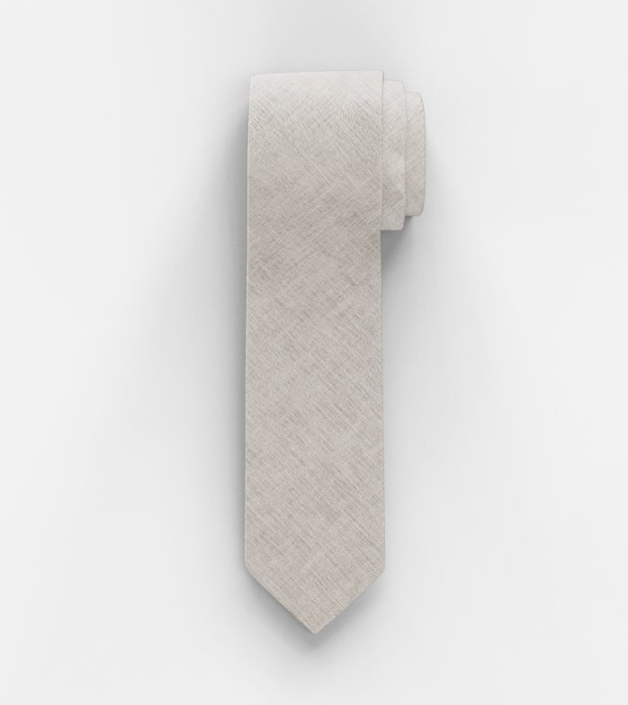 Krawatte, slim 6,5 cm, Natur