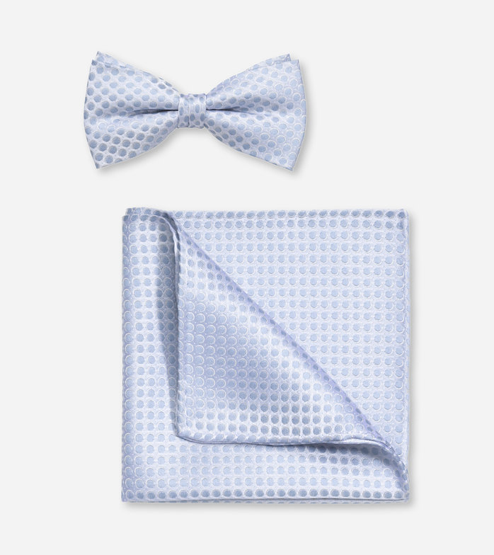 Bow tie / pocket square set, Smoke Blue