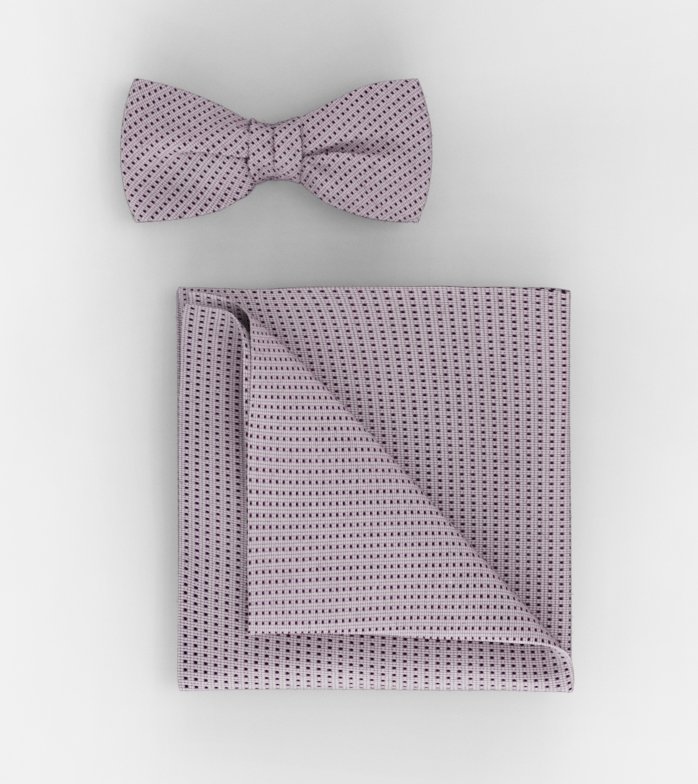 Vlinderdas / pochet set, Violet