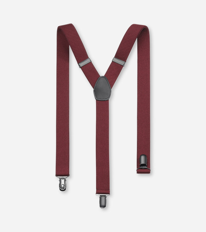 Suspenders, Y-Shape, Dark Red