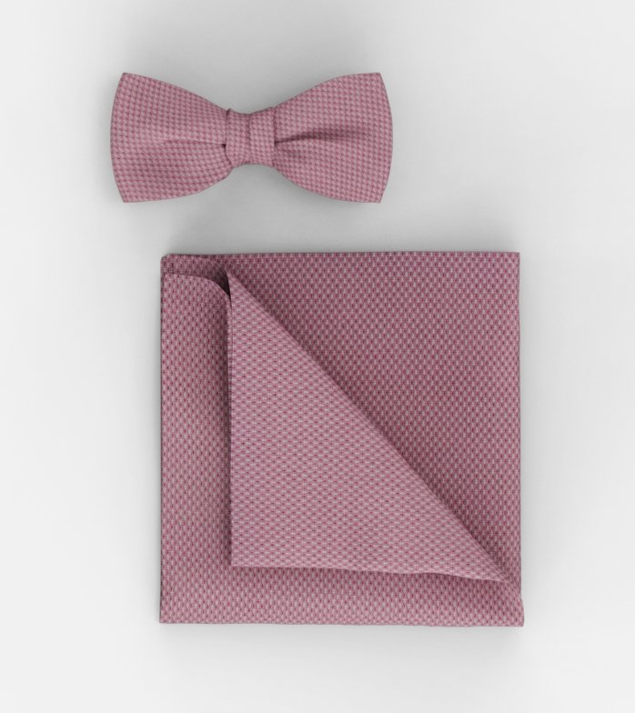 Bow tie / pocket square set, Mauve
