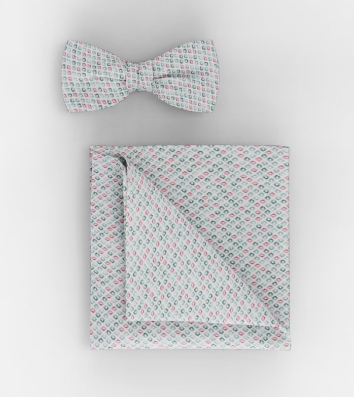 Bow tie / pocket square set, Mint