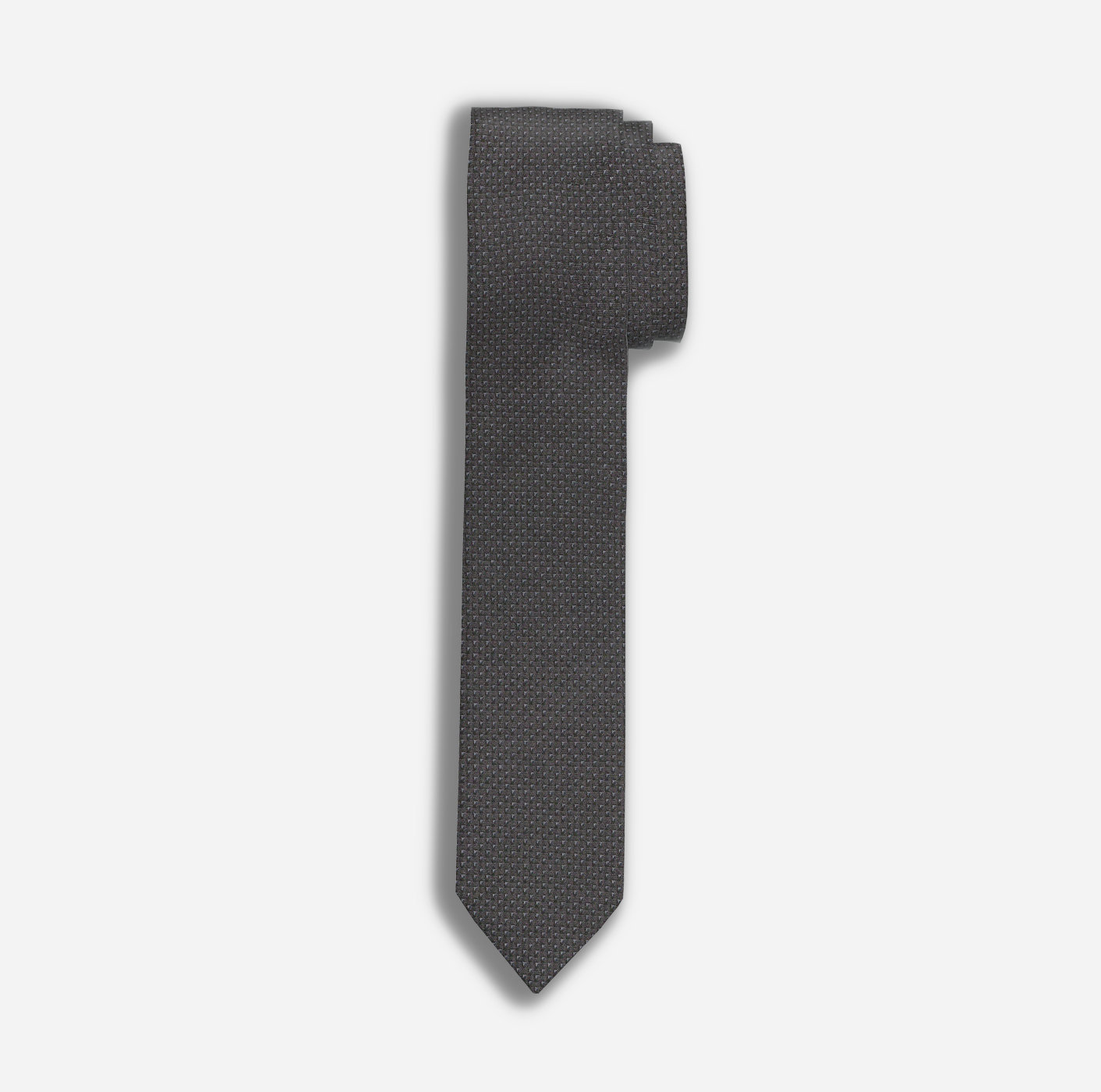 OLYMP Krawatte, super slim 5 cm | Anthrazit - 1722006701