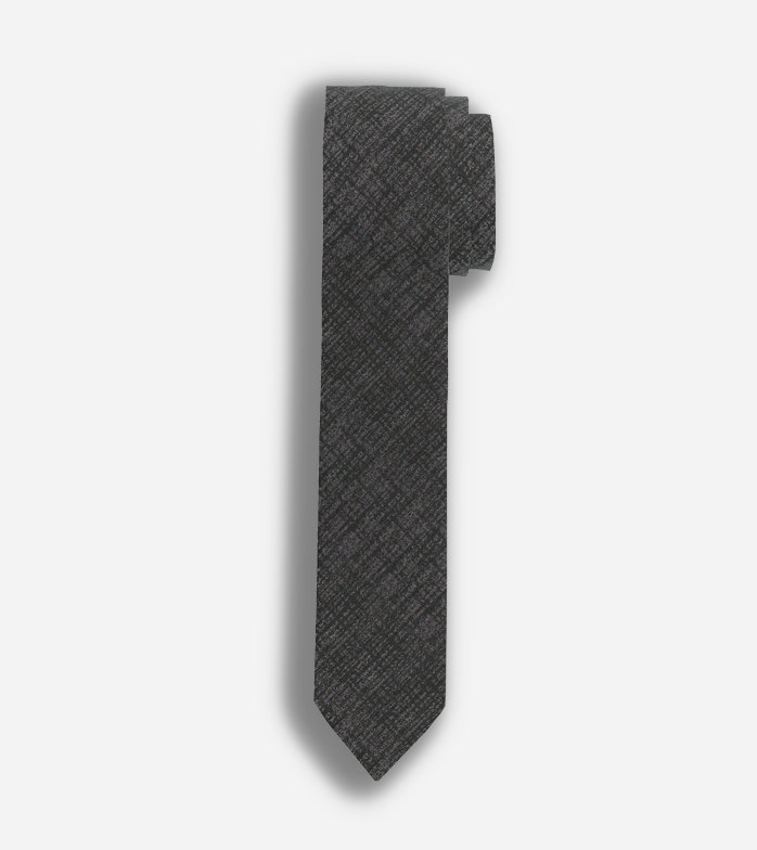 Krawatte, super slim 5 cm, Anthrazit