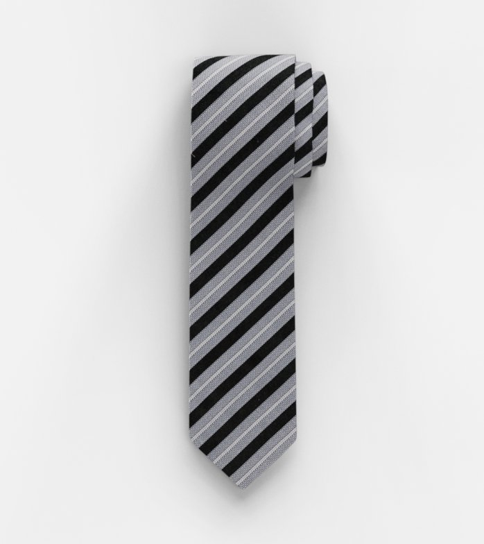 Krawatte, slim 6,5 cm, Schwarz